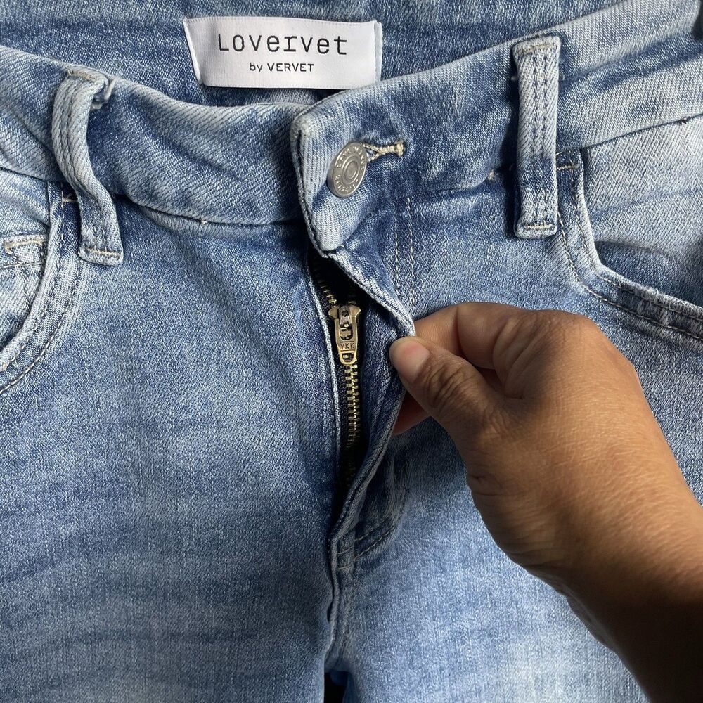 Lovervet By Vervet Flare Slit Hem Women’s Sz 9/29 HighRise Stretch Comfort Jeans - Picture 5 of 7